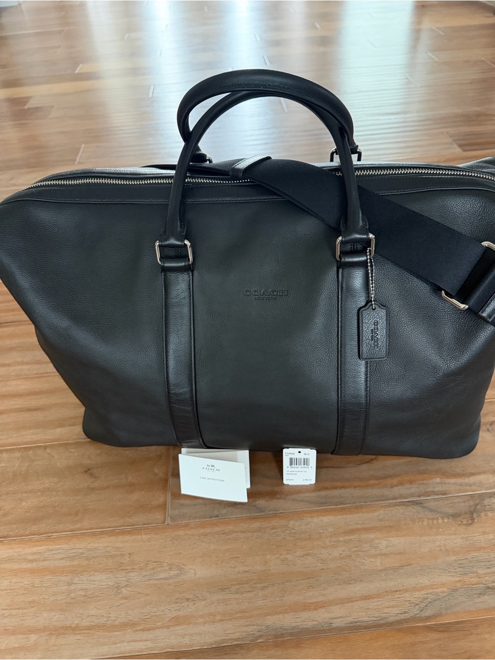Coach Voyager 52 Sport Calf Leather Duffle Bag Black F54802